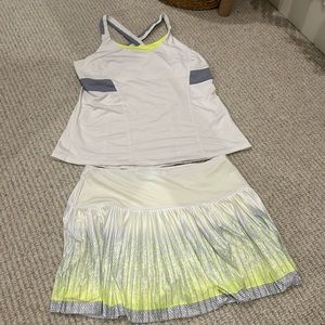Lucky in Love for KSwiss ombré tennis skirt and tank